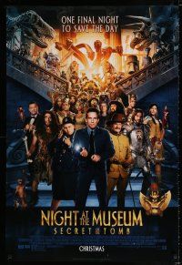 3h537 NIGHT AT THE MUSEUM: SECRET OF THE TOMB style B advance DS 1sh '14 Stiller, Robin Williams!