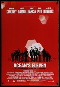 3h553 OCEAN'S 11 DS 1sh '01 Steven Soderbergh, George Clooney, Matt Damon, Brad Pitt