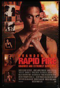 3h620 RAPID FIRE style C int'l DS 1sh '92 Powers Boothe, Nick Mancuso, great images of Brandon Lee
