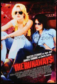 3h647 RUNAWAYS DS 1sh '10 Kristen Stewart as Joan Jett & Dakota Fanning as Cherie Curry!