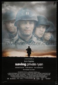 3h653 SAVING PRIVATE RYAN DS 1sh '98 Steven Spielberg, Tom Hanks, the mission is a man!