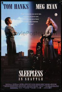 3h688 SLEEPLESS IN SEATTLE 1sh '93 Nora Ephron directed, romantic Tom Hanks & Meg Ryan!