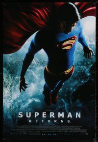 3h742 SUPERMAN RETURNS advance DS 1sh '06 Bryan Singer, great full-length image of Routh in space!