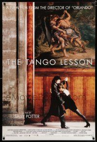 3h753 TANGO LESSON 1sh '97 Sally Potter, Pablo Veron, cool dancing image reflected in classic art!