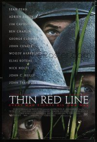 3h769 THIN RED LINE style A int'l 1sh '98 Sean Penn, Woody Harrelson & Jim Caviezel in WWII!