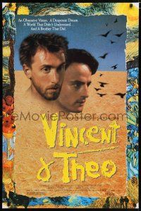 3h809 VINCENT & THEO 1sh '90 Robert Altman meets Tim Roth as Vincent van Gogh, cool artwork!