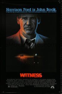 3h831 WITNESS 1sh '85 big city cop Harrison Ford in Amish country, directed by Peter Weir!