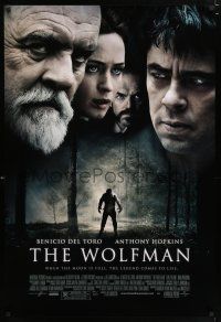 3h834 WOLFMAN DS 1sh '10 Benicio Del Toro, Anthony Hopkins, Emily Blunt & Hugo Weaving!