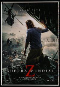 3h841 WORLD WAR Z prtiner's test Spanish/U.S. teaser 1sh '13 Brad Pitt, Mireille Enos, zombie apocalypse!
