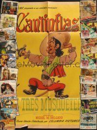3j019 LOT OF 19 FOLDED MEXICAN POSTERS '50s-60s different art from a variety of movies!