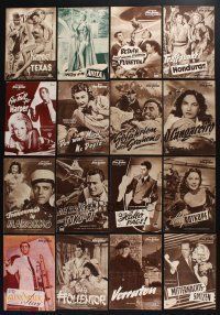 3j035 LOT OF 22 GERMAN PROGRAMS '40s-50s many images from a variety of different movies!