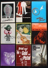 3j041 LOT OF 46 NON-US PRESSBOOKS AND PROMO BROCHURES '70s-80s advertising a variety of movies!