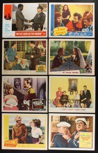 3j103 LOT OF 15 LOBBY CARDS '40s-60s great scenes from a variety of different movies!