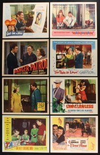 3j104 LOT OF 14 LOBBY CARDS '40s-60s great scenes from a variety of different movies!