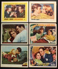 3j105 LOT OF 12 ROMANTIC CLOSE-UP LOBBY CARDS '40s-70s great scenes from a variety of movies!