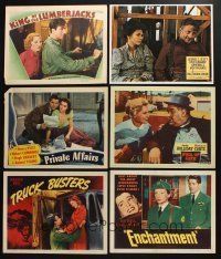 3j108 LOT OF 11 LOBBY CARDS '40s-70s great scenes from a variety of different movies!