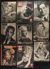 3j171 LOT OF 13 CINE REVUE BELGIAN MAGAZINES '45-51 Judy Garland, Humphrey Bogart & more!