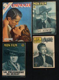 3j179 LOT OF 10 FRENCH MOVIE MAGAZINES '40s John Wayne, Errol Flynn, Ann Sheridan, Joan Crawford!