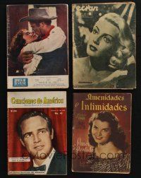 3j182 LOT OF 9 NON-US MAGAZINES '40s-50s Marlon Brando, Lana Turner, Cary Grant & more!