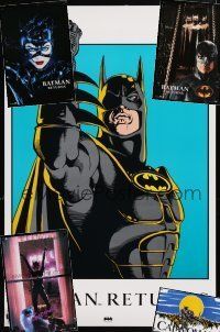 3j387 LOT OF 5 BATMAN COMMERCIAL POSTERS '90s cool different images including sexy Catwoman!