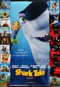 3j429 LOT OF 18 UNFOLDED DOUBLE-SIDED ONE-SHEETS MOSTLY FROM ANIMATED MOVIES '90s-00s cool images!