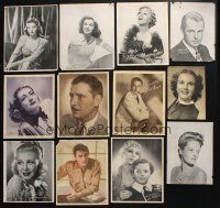 3j308 LOT OF 12 FAN PHOTOS '40s Joan Crawford, Ginger Rogers, Gregory Peck, Ava Gardner & more!