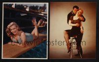 3j213 LOT OF 2 MARILYN MONROE COLOR REPRO 8x10 STILLS '80s sexy portraits of the legendary star!