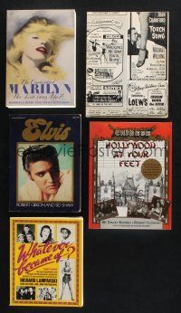 3j348 LOT OF 5 SOFTCOVER BOOKS '70s-90s Marilyn Monroe, Elvis Presley, Grauman's Theatre & more!