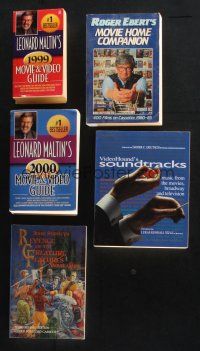 3j347 LOT OF 5 SOFTCOVER MOVIE REFERENCE BOOKS '80s-00s Leonard Maltin's Movie & Video Guides!