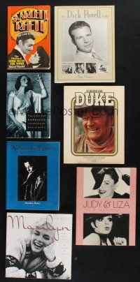 3j344 LOT OF 7 SOFTCOVER BOOKS '70s-90s Marilyn Monroe, John Wayne, Tallulah Bankhead & more!