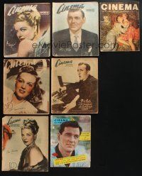 3j190 LOT OF 7 CINEMA REPORTER MEXICAN MAGAZINES '40s Ann Sheridan, Bing Crosby, Gable & more!