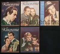 3j202 LOT OF 5 KINOREVUE POLISH MAGAZINES WITH GARY COOPER COVERS '40s many great images!