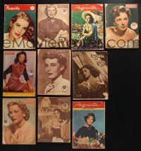 3j177 LOT OF 10 PAQUITA MEXICAN MAGAZINES '70s Grace Kelly, Lana Turner & other movie actresses!