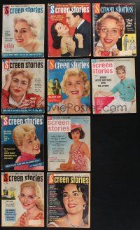 3j176 LOT OF 10 SCREEN STORIES MAGAZINES '50s Kim Novak, Doris Day, Elizabeth Taylor, Natalie Wood