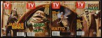 3j369 LOT OF 4 TV GUIDE MAGAZINES WITH STAR WARS COVERS '99 all combine to make 1 big image!