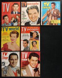 3j184 LOT OF 7 TV MAGAZINES '50s Liberace, Eddie Fisher, Gale Storm, Jack Webb & much more!