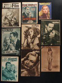 3j181 LOT OF 9 NON-US MAGAZINES WITH VERONICA LAKE COVERS '40s the sexy blonde with peekaboo hair!