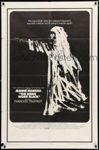 3k098 BRIDE WORE BLACK 1sh '68 Francois Truffaut's La Mariee Etait en Noir, Jeanne Moreau!