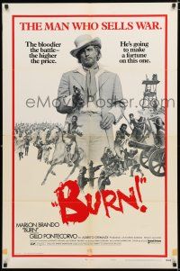 3k108 BURN style A 1sh '70 Marlon Brando profiteers from war, directed by Gillo Pontecorvo!
