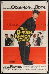 3k110 BUSTER KEATON STORY 1sh '57 Donald O'Connor as The Great Stoneface comedian, Ann Blyth