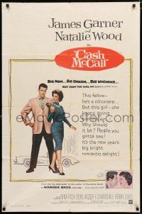 3k128 CASH MCCALL 1sh '60 zillionaire James Garner, Natalie Wood, big bright romantic delight!