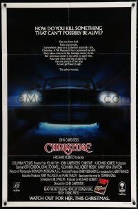 3k143 CHRISTINE advance 1sh '83 written by Stephen King, directed by John Carpenter,creepy car image