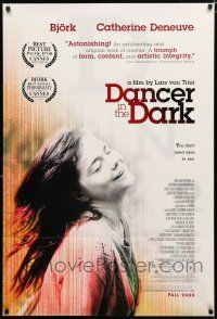3k179 DANCER IN THE DARK advance DS 1sh '00 directed by Lars von Trier, Bjork musical!