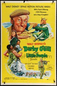 3k181 DARBY O'GILL & THE LITTLE PEOPLE 1sh '59 Disney, Sean Connery, it's leprechaun magic!