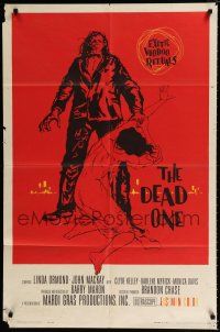 3k195 DEAD ONE 1sh '60 directed by Barry Mahon, exotic voodoo rituals, wild artwork!