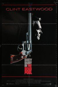 3k196 DEAD POOL 1sh '88 Clint Eastwood as tough cop Dirty Harry, cool gun image!