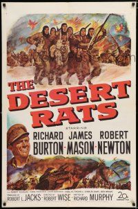 3k206 DESERT RATS 1sh '53 Richard Burton leads Australian & New Zealand soldiers against Nazis!