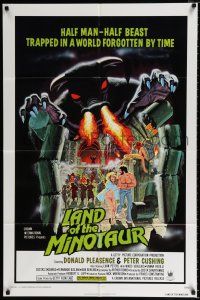 3k211 DEVIL'S MEN 1sh '77 Land of the Minotaur, Robert Tanenbaum fantasy monster art!