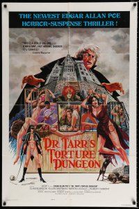 3k233 DR. TARR'S TORTURE DUNGEON style B 1sh '76 wild art of babes tortured by Joseph Musso!