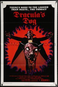 3k237 DRACULA'S DOG 1sh '78 Albert Band, wild artwork of the Count and his vampire canine!